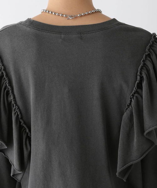 LEPSIM(レプシィム)の「リメイク風6分袖T 142654(Tシャツ/カットソー・レディース・オフホワイト/グレー/ブルー・FREE)」の16枚目の写真