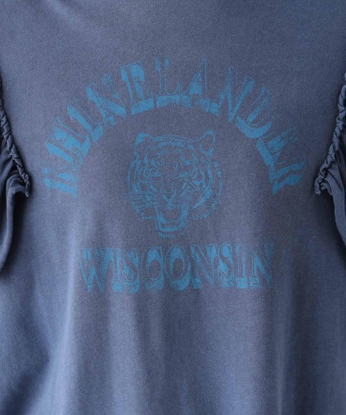 LEPSIM(レプシィム)の「リメイク風6分袖T 142654(Tシャツ/カットソー・レディース・オフホワイト/グレー/ブルー・FREE)」の13枚目の写真