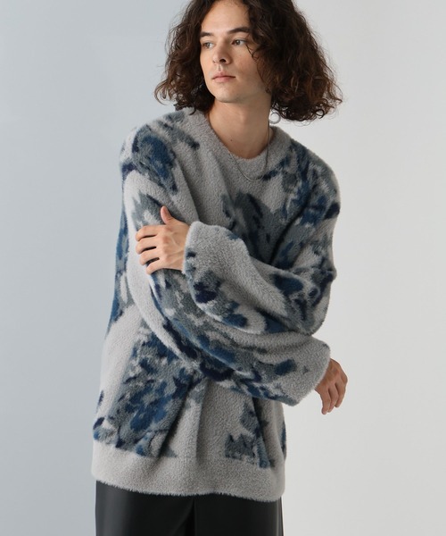 HARE（ハレ）の「アソートガラシャギープルオーバー(HARE)（ニット/セーター・メンズ・レッド/グレー/ブルー/ブラック・SMALL/MEDIUM）」の15枚目の写真