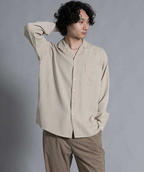 aimoha(アイモハ)の「aimoha men Timeless Open Collar Shirt(シャツ/ブラウス・メンズ・ブラック/ライトベージュ・MEDIUM/LARGE/X-LARGE/XX-LARGE)」の19枚目の写真