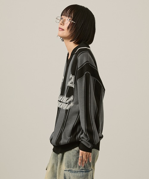 ☆nana☆マチャット　ニット セール】【Snap club】ゲームシャツニット（ニット/セーター