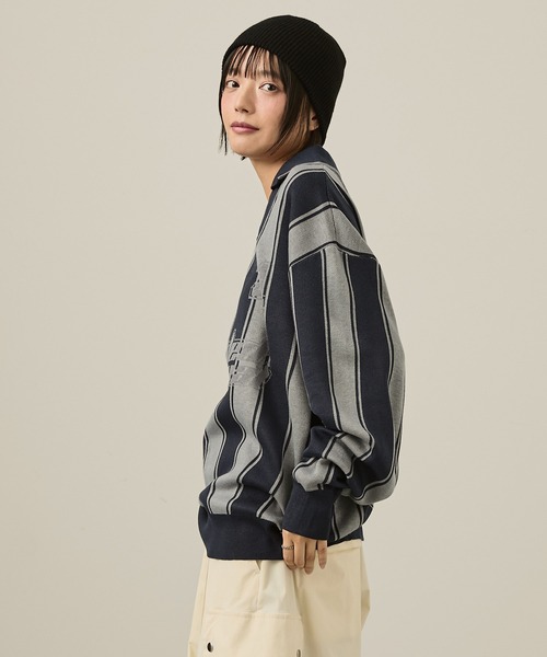 Snap club(スナップクラブ)の「【Snap club】ゲームシャツニット(ニット/セーター・レディース・ブラック/グレー系/アイボリー系・M/L)」の18枚目の写真