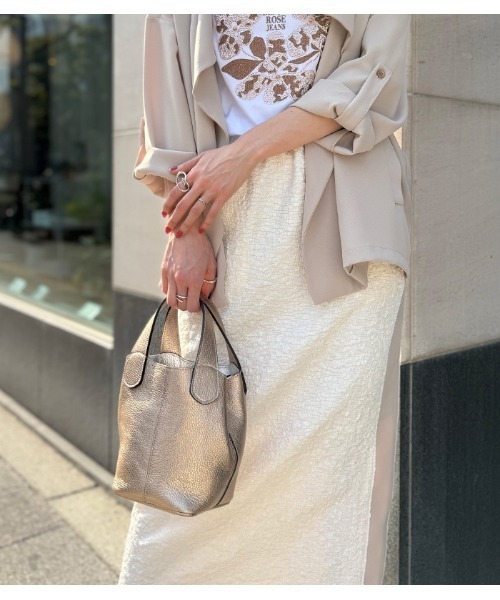 RIPANI（リパーニ）の「★【RIPANI/リパーニ】ANNAメタリックレザートートバッグ(小)（トートバッグ・レディース・ゴールド/シルバー/ブロンズ・FREE）」の7枚目の写真