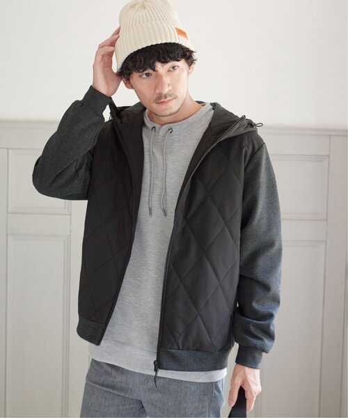 ikka(イッカ)の「【メディア紹介商品】sorona(R)コンビ中綿パーカー【親子コーデ】(ブルゾン・メンズ・ブラック/ネイビー/ベージュ・M/L/XL/S)」の6枚目の写真