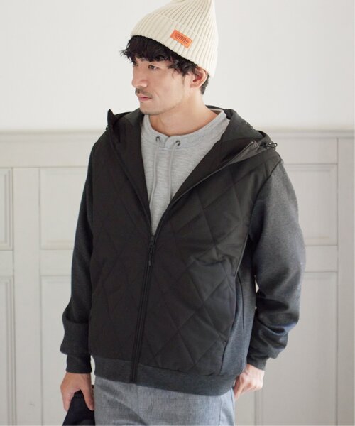 ikka(イッカ)の「【メディア紹介商品】sorona(R)コンビ中綿パーカー【親子コーデ】(ブルゾン・メンズ・ブラック/ネイビー/ベージュ・M/L/XL/S)」の8枚目の写真