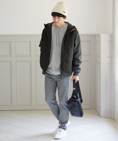 ikka(イッカ)の「【メディア紹介商品】sorona(R)コンビ中綿パーカー【親子コーデ】(ブルゾン・メンズ・ブラック/ネイビー/ベージュ・M/L/XL/S)」の10枚目の写真