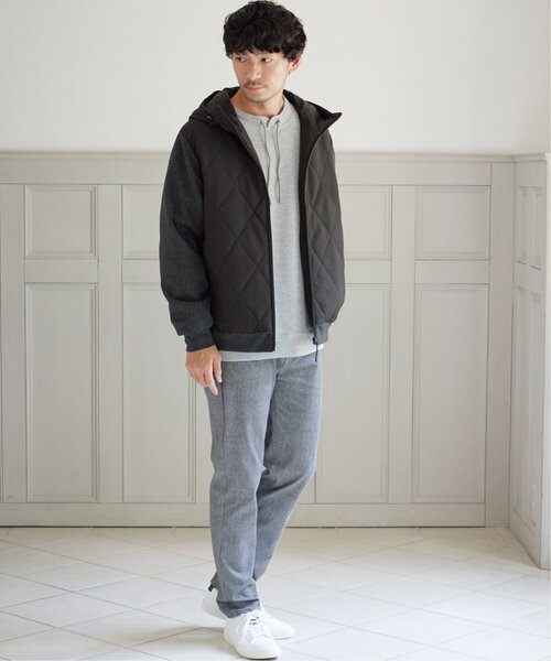 ikka(イッカ)の「【メディア紹介商品】sorona(R)コンビ中綿パーカー【親子コーデ】(ブルゾン・メンズ・ブラック/ネイビー/ベージュ・M/L/XL/S)」の11枚目の写真