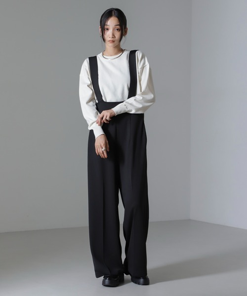 NANO universe（ナノユニバース）の「二重臼クルーネックプルオーバーニット（ニット/セーター・レディース・ブルー/ブラック/ホワイト・FREE）」の15枚目の写真