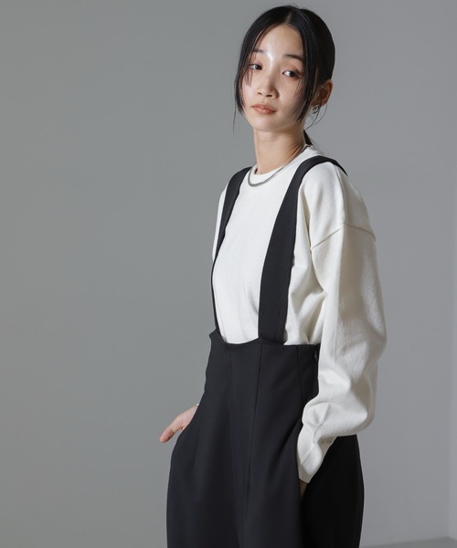 NANO universe（ナノユニバース）の「二重臼クルーネックプルオーバーニット（ニット/セーター・レディース・ブルー/ブラック/ホワイト・FREE）」の13枚目の写真