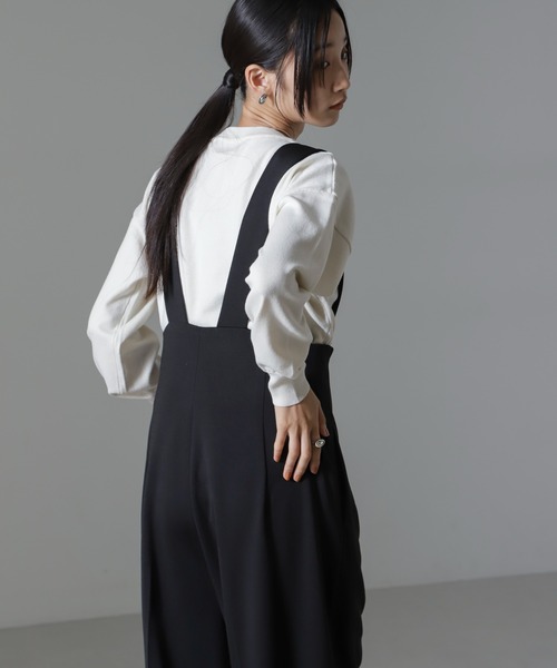 NANO universe（ナノユニバース）の「二重臼クルーネックプルオーバーニット（ニット/セーター・レディース・ブルー/ブラック/ホワイト・FREE）」の14枚目の写真