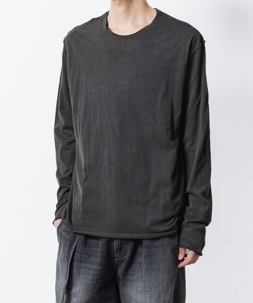 ATTACHMENT（アタッチメント）の「80/2 ピマコットンジャージー スリムフィット レイヤード L/S TEE / 80/2 PIMA CO JERSEY SLIM FIT LAYERED L/S TEE（Tシャツ/カットソー・メンズ・ブラック/ホワイト/ブラック系/ライトブラウン・1/2/3）」の3枚目の写真