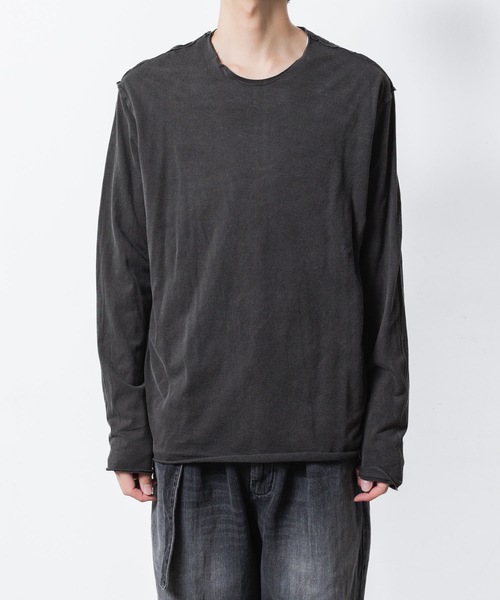 ATTACHMENT（アタッチメント）の「80/2 ピマコットンジャージー スリムフィット レイヤード L/S TEE / 80/2 PIMA CO JERSEY SLIM FIT LAYERED L/S TEE（Tシャツ/カットソー・メンズ・ブラック/ホワイト/ブラック系/ライトブラウン・1/2/3）」の19枚目の写真