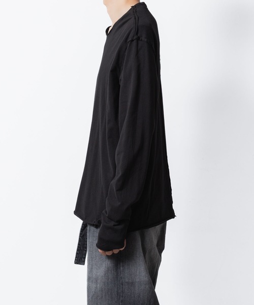 ATTACHMENT（アタッチメント）の「80/2 ピマコットンジャージー スリムフィット レイヤード L/S TEE / 80/2 PIMA CO JERSEY SLIM FIT LAYERED L/S TEE（Tシャツ/カットソー・メンズ・ブラック/ホワイト/ブラック系/ライトブラウン・1/2/3）」の8枚目の写真