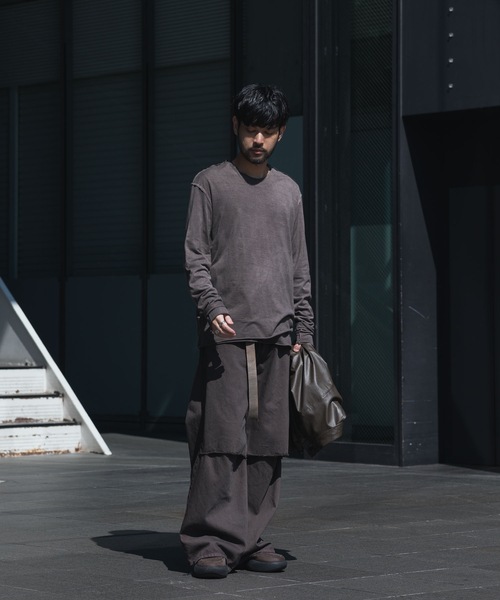 ATTACHMENT（アタッチメント）の「80/2 ピマコットンジャージー スリムフィット レイヤード L/S TEE / 80/2 PIMA CO JERSEY SLIM FIT LAYERED L/S TEE（Tシャツ/カットソー・メンズ・ブラック/ホワイト/ブラック系/ライトブラウン・1/2/3）」の22枚目の写真