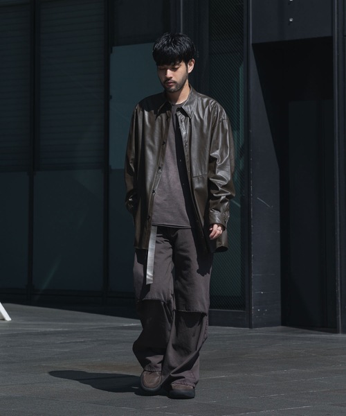 ATTACHMENT（アタッチメント）の「80/2 ピマコットンジャージー スリムフィット レイヤード L/S TEE / 80/2 PIMA CO JERSEY SLIM FIT LAYERED L/S TEE（Tシャツ/カットソー・メンズ・ブラック/ホワイト/ブラック系/ライトブラウン・1/2/3）」の20枚目の写真