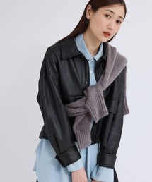 ROPE' PICNIC | シンセティックレザー風マシュマロブルゾン(ブルゾン)