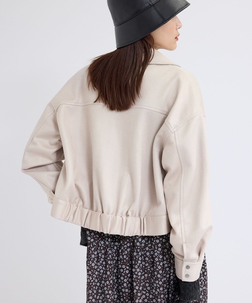 ROPE' PICNIC（ロペピクニック）の「シンセティックレザー風マシュマロブルゾン（ブルゾン・レディース・ライトグレー/ブラック/ダークブラウン・38）」の20枚目の写真