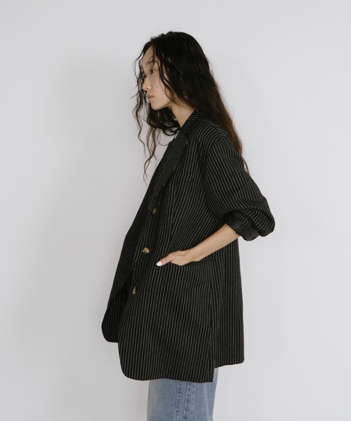 PALATINO 裏地総柄 ブリオーニ テーラードジャケット ストライプ