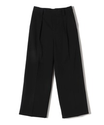 SHIPS Primary Navy Label: セミ フォーマル 梳毛 ワイドパンツ(セットアップ対応)