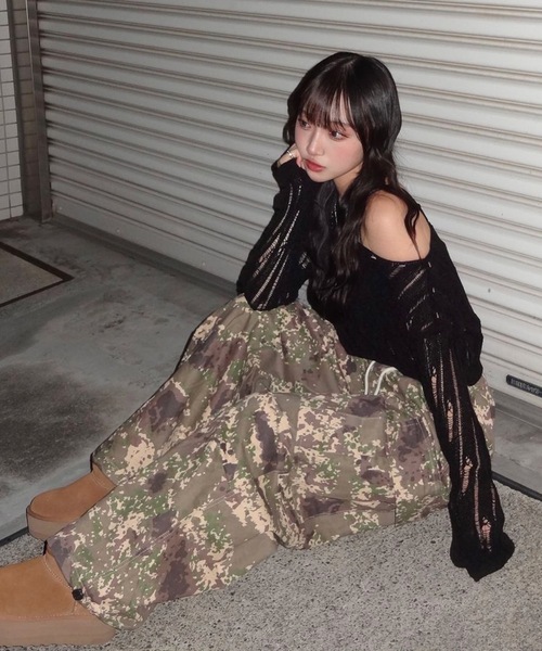 ALLuRing ChaRm（アリュリングチャーム）の「Camouflage wide Cago Pants / 迷彩柄ワイドカーゴパンツ（カーゴパンツ・レディース・カモフラージュ・XL/L/M）」の20枚目の写真