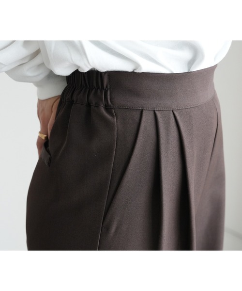 【セール】ツイルタックワイドパンツ（スーツパンツ）｜reca（レカ）