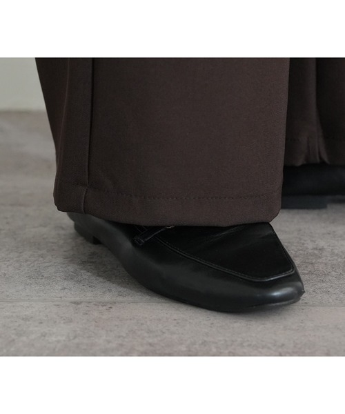 【セール】ツイルタックワイドパンツ（スーツパンツ）｜reca（レカ）
