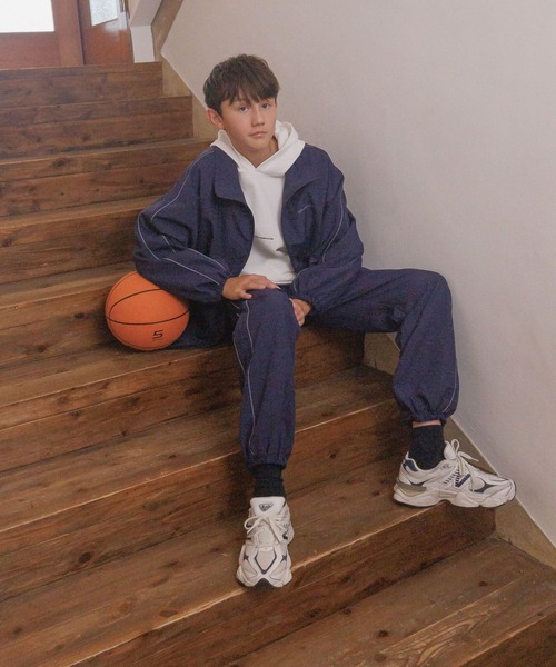 GLOBAL WORK（グローバルワーク）の「撥水パイピングブルゾン/AND YUA ANY/147072（ブルゾン・キッズ・ブラック/ネイビー・150cm/160cm）」の3枚目の写真