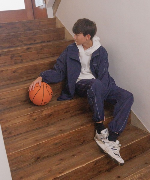 GLOBAL WORK（グローバルワーク）の「撥水パイピングブルゾン/AND YUA ANY/147072（ブルゾン・キッズ・ブラック/ネイビー・150cm/160cm）」の5枚目の写真