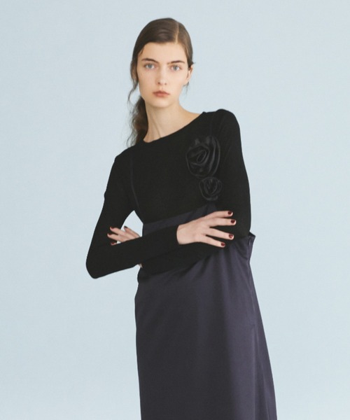 kiehtova（キエトヴァ）の「【kiehtova】ROSE SHUSHU / S　ローズ シュシュ S（シュシュ・レディース・ブラック/ベージュ・FREE）」の5枚目の写真