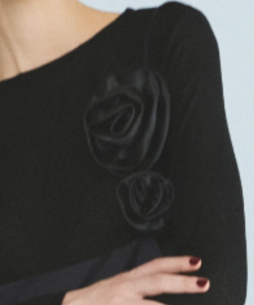 kiehtova（キエトヴァ）の「【kiehtova】ROSE SHUSHU / S　ローズ シュシュ S（シュシュ・レディース・ブラック/ベージュ・FREE）」の4枚目の写真