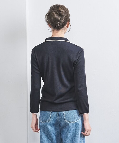 UNITED ARROWS（ユナイテッドアローズ）の「リブ バイカラーパイピング スキッパーカットソー（Tシャツ/カットソー・レディース・ブラック/ネイビー・FREE）」の8枚目の写真