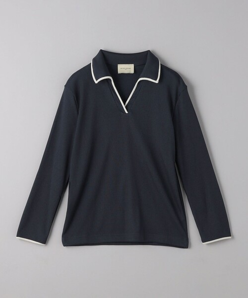 UNITED ARROWS（ユナイテッドアローズ）の「リブ バイカラーパイピング スキッパーカットソー（Tシャツ/カットソー・レディース・ブラック/ネイビー・FREE）」の9枚目の写真