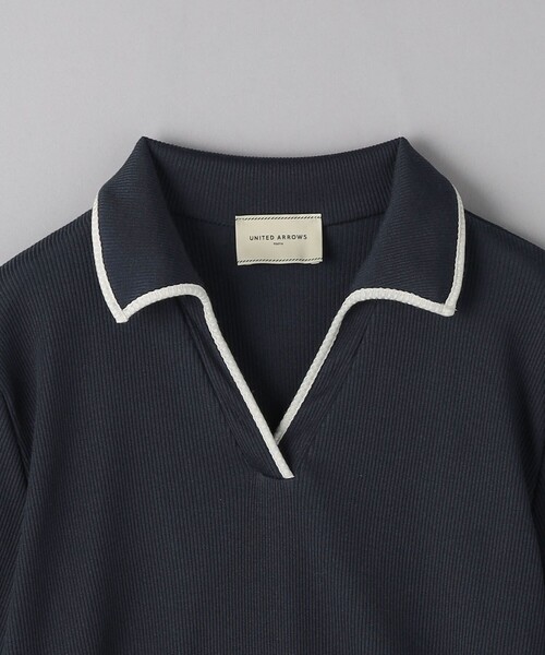 UNITED ARROWS（ユナイテッドアローズ）の「リブ バイカラーパイピング スキッパーカットソー（Tシャツ/カットソー・レディース・ブラック/ネイビー・FREE）」の11枚目の写真
