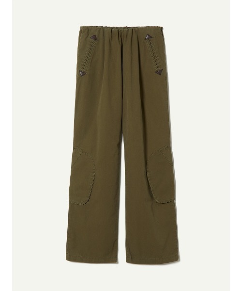 leinwande（ラインヴァンド）の「【leinwande】Patched Pocket Organic Cotton Trousers（カーゴパンツ・レディース・カーキ・M/S）」の2枚目の写真