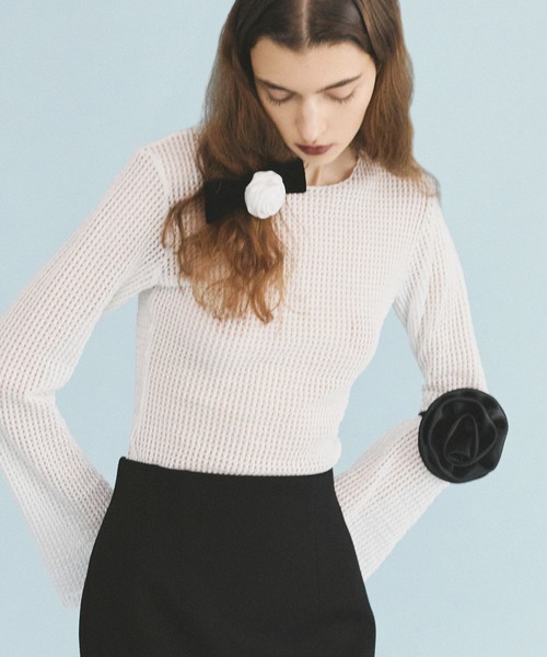 kiehtova（キエトヴァ）の「【kiehtova】ROSE SHUSHU / M KTH3（シュシュ・レディース・ブラック/ベージュ・M）」の4枚目の写真