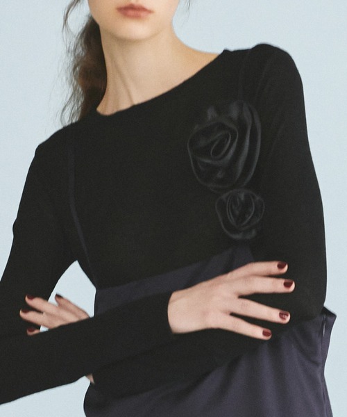 kiehtova（キエトヴァ）の「【kiehtova】ROSE SHUSHU / M KTH3（シュシュ・レディース・ブラック/ベージュ・M）」の3枚目の写真