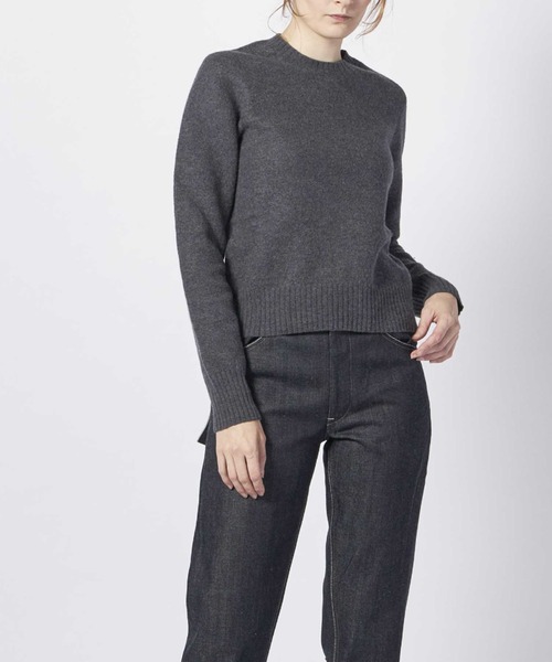 JIL SANDER(ジルサンダー)の「JIL SANDER SWEATER RN LS(ニット/セーター・レディース・グレー/ブラウン・34/36)」の4枚目の写真