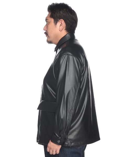 【セール】合成皮革 スイング ジャケット 4741423L（ブルゾン）｜B&T CLUB（ビーティークラブ）