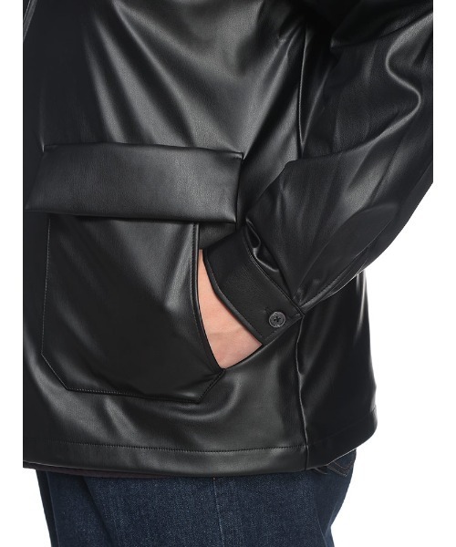 【セール】合成皮革 スイング ジャケット 4741423L（ブルゾン）｜B&T CLUB（ビーティークラブ）