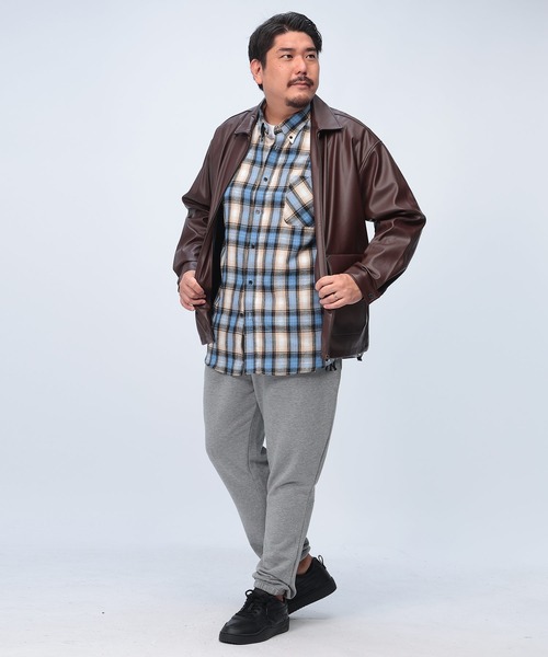 【セール】合成皮革 スイング ジャケット 4741423L（ブルゾン）｜B&T CLUB（ビーティークラブ）