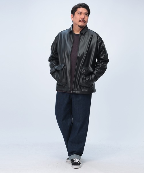 【セール】合成皮革 スイング ジャケット 4741423L（ブルゾン）｜B&T CLUB（ビーティークラブ）