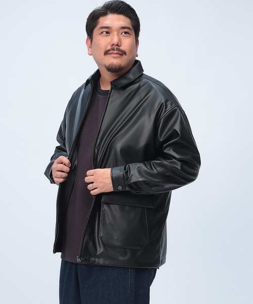 【セール】合成皮革 スイング ジャケット 4741423L（ブルゾン）｜B&T CLUB（ビーティークラブ）