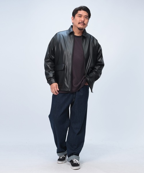 【セール】合成皮革 スイング ジャケット 4741423L（ブルゾン）｜B&T CLUB（ビーティークラブ）