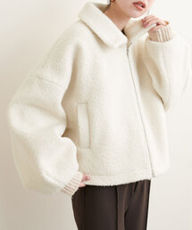 natural couture | シープボアショートZIPコート(その他アウター)