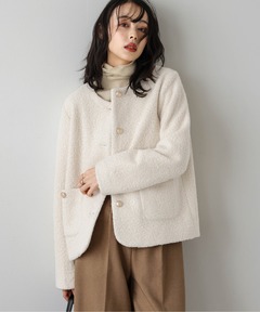 Shimmer Tweed Jacket（ノーカラージャケット）｜Her lip to（ハー