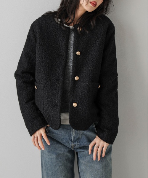 本日限定　leday ウールノーカラージャケット 楽天市場】《サイズ交換無料》ジャケット レディース 春 夏 単品