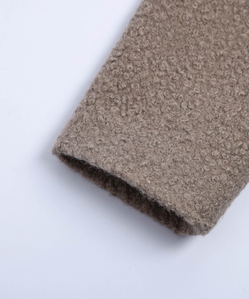 セール】ウールライク ノーカラージャケット（ノーカラージャケット