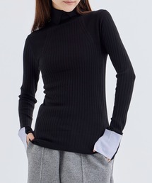 【CINOH/チノ】別注 TURTLE NECK TIGHT KNIT/タートルネックタイトニット