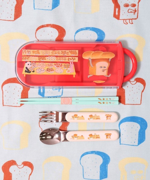 セール】(SK)抗菌 カトラリー トリオセット(箸+スプーン+フォーク+