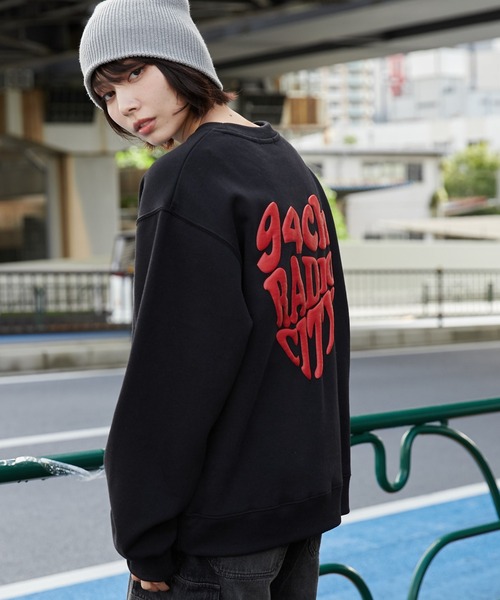 セール】WEGO/リラックスフィットハートロゴプルオーバー（スウェット 